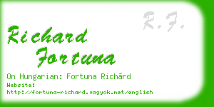 richard fortuna business card